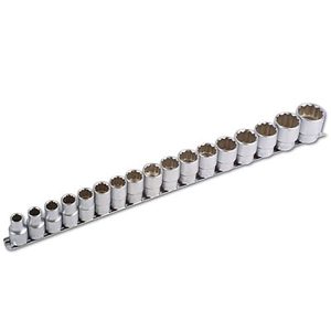 Socket Set Bi-Hex 1/2"D 17pc