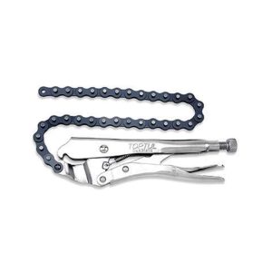 Locking Chain Clamp Nickel/Stamping 18"