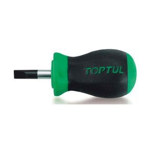 Slotted Anti slip screwdriver stubby 6.5x25mm