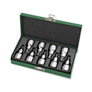 9pce 1/2"dr Star bit socket set T20 - T60