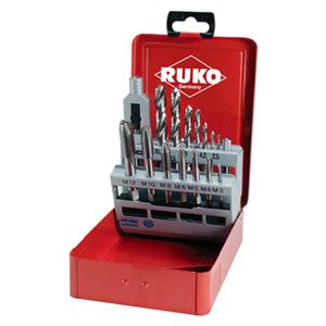 RUKO Hand Tap & Drill Set 15pce