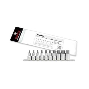 10PCS 1/2" Dr. Hex Bit Socket Rail Set
