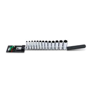 3/8" Dr 6PT Deep Socket Rail Set Metric 13pce