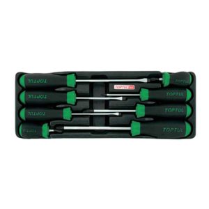 Slotted & Phillips Screwdriver Tray 8Pc