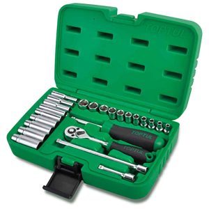 1/4"Dr Socket set deep/reg 24Pc metric