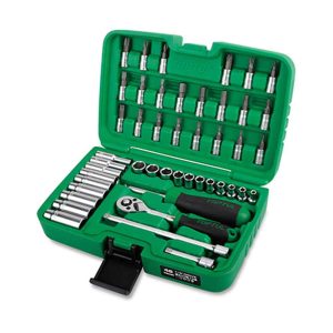 1/4"Dr Socket & Bit Set deep/reg 46Pc metric