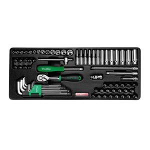 1/4"Dr Socket & Hex Key Tray 72Pc