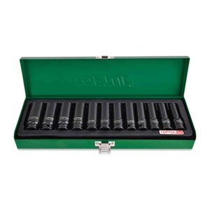 3/8"Dr Deep Impact Socket Set 12Pc 8-19mm