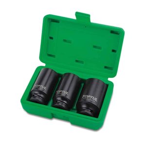 1/2"Dr Deep Impact Hub Nut Socket Set 3pc