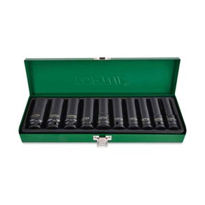 10 Pce 1/2"dr 6PT deep impact socket set AF