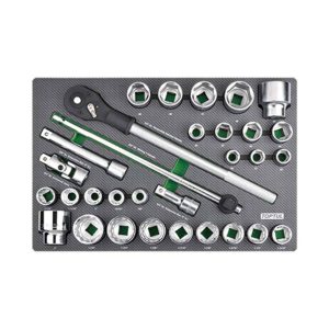 31PCS - 3/4" DR. Flank Socket Set (METRIC & SAE)