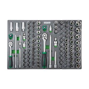 104PCS 3/8" & 1/2" DR. Flank Socket Set