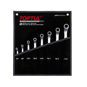 Double ring offset spanner set 8Pc 6-22mm