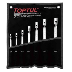 DBL End Swivel-Socket Spanner Set 6-19mm 7Pc