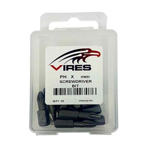 Vires PH1 50mm Screwdriver Bit Set 10pce