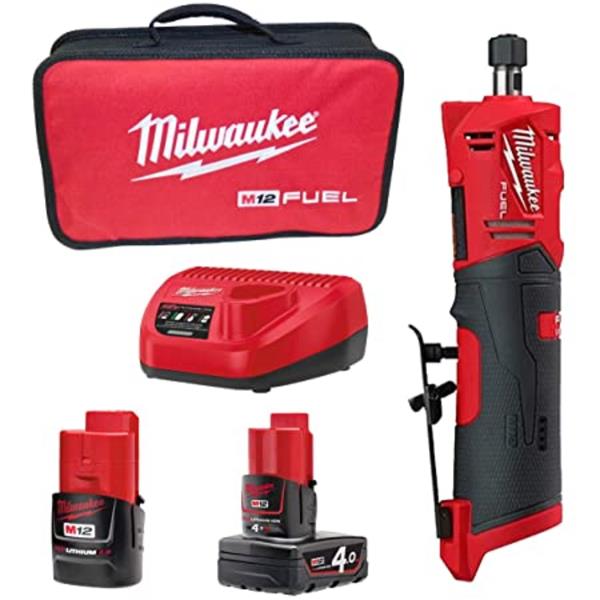 M12FDGS-422B 12V FUEL Straight Die Grinder (2.0Ah + 4.0Ah)