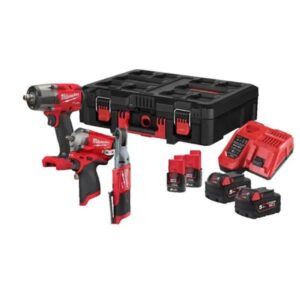 M18FPP3N2-524P 3 Piece Fuel Kit, 18V Wrench, 12v Wrench & Ratchet (2x5Ah, 2x2Ah)