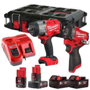 M18FPP2AQ2-564P M18 & M12 Brushless Impact Wrench Twin Kit